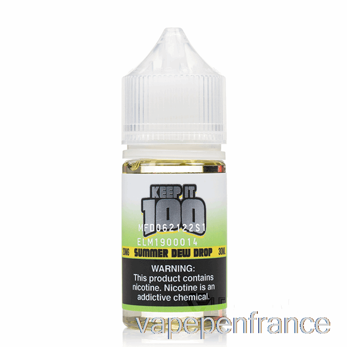 Goutte De Rosée D'été - Gardez-la 100 Sels - Stylo Vape 30 Ml 50 Mg